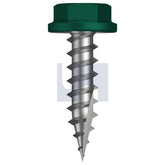 Hobsons - #10-12 x 20 Cottage Green (Permanent) -Cl4 As3566 Type 17 Flanged Hex Head | Q519-Cg (Pack Of 1000)